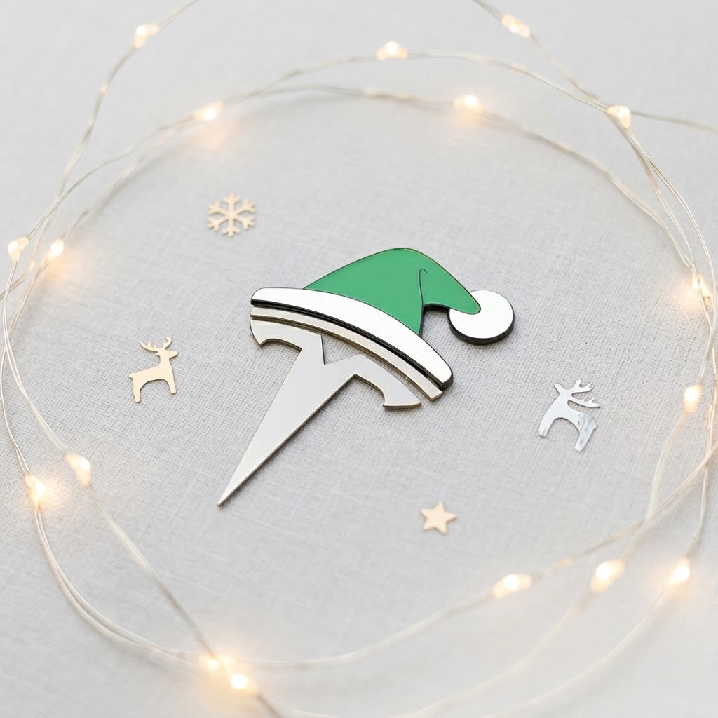 Green Santa Hat Car Decal Sticker